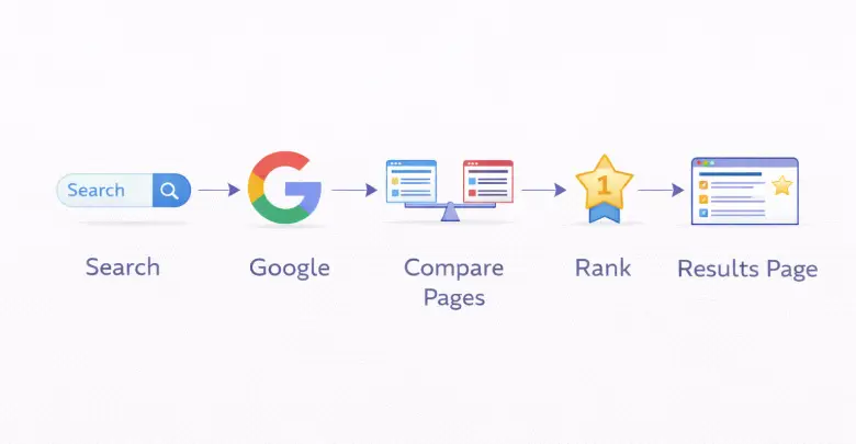Ranking process stages infographic