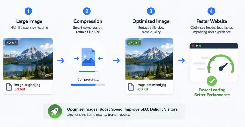 Image optimisation process for faster websites